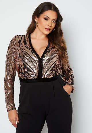 Sequin Bodice Jumpsuit