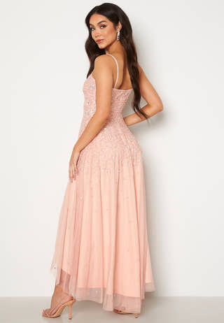 Embellished High Low Maxi Dress