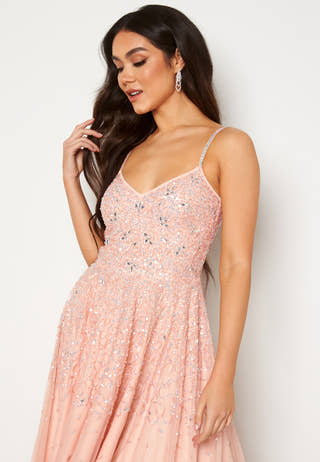Embellished High Low Maxi Dress