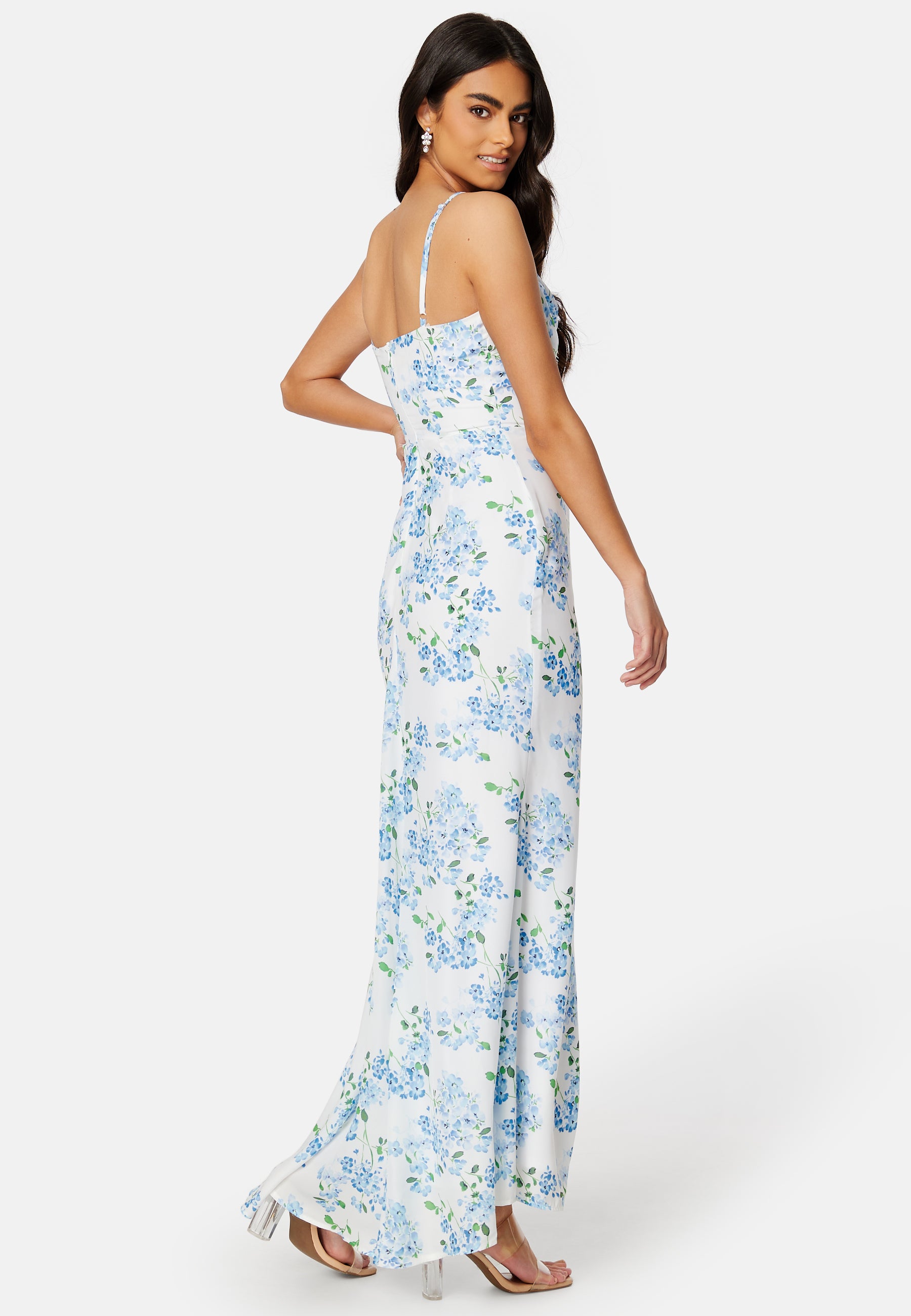 classy long sleeve maxi dress Betsy & Adam Women's Floral Gown, 6