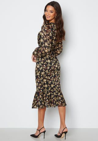 Floral Fishtail Midi Dress