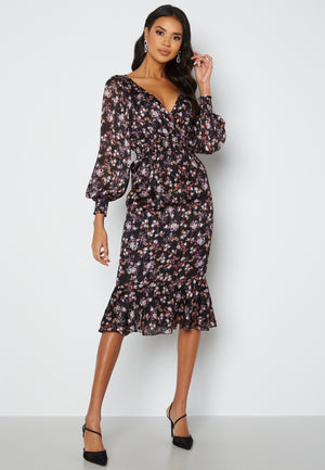 Floral Fishtail Midi Dress