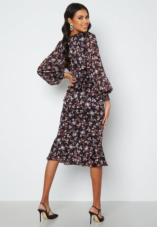 Floral Fishtail Midi Dress