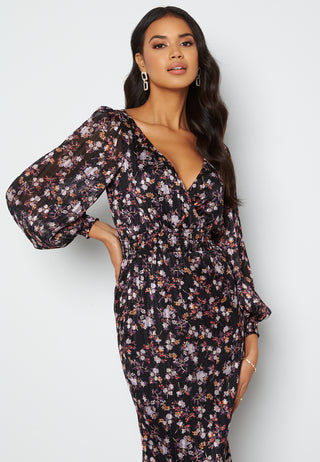 Floral Fishtail Midi Dress