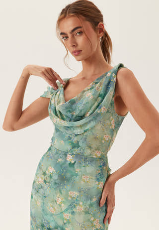 Floral One Shoulder Maxi Dress