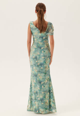 Floral One Shoulder Maxi Dress