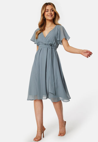 Flutter Chiffon Midi Dress
