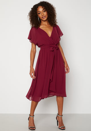 Flutter Chiffon Midi Dress