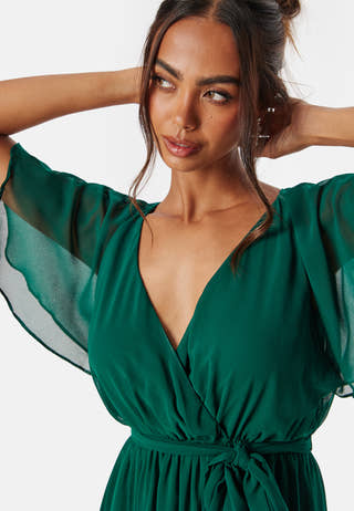 Flutter Chiffon Midi Dress