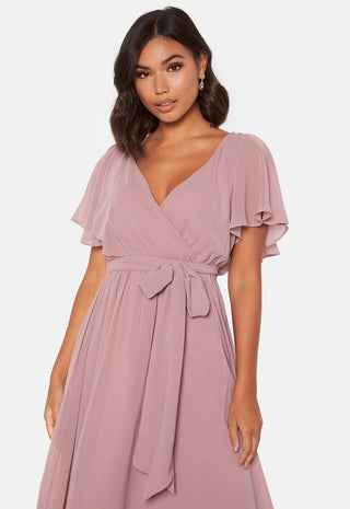 Flutter Chiffon Midi Dress