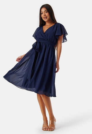 Flutter Chiffon Midi Dress