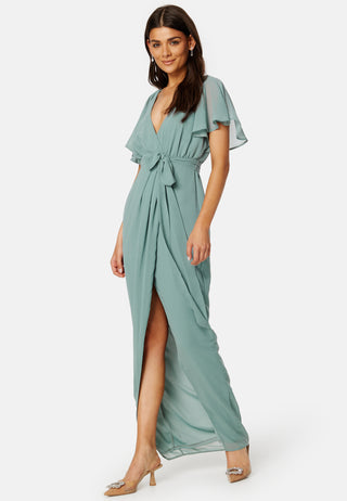 Flutter Chiffon Wrap Maxi Dress