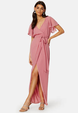 Flutter Chiffon Wrap Maxi Dress