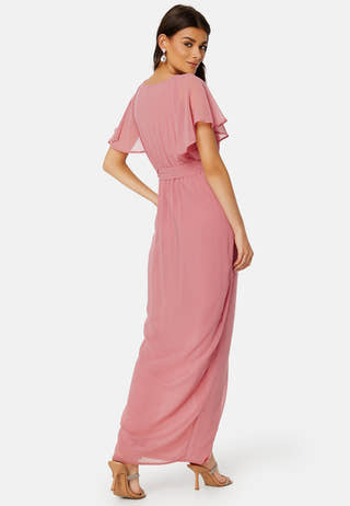 Flutter Chiffon Wrap Maxi Dress