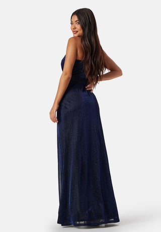 Glitter Wrap Front Maxi Dress