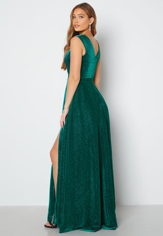 Glitter Wrap Maxi Dress