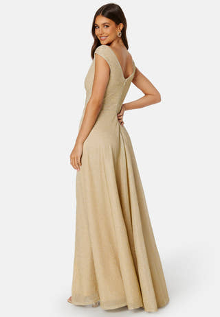 Glitter Wrap Maxi Dress