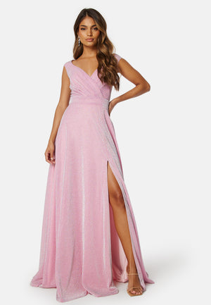 Glitter Wrap Maxi Dress