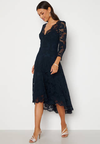 Lace High Low Midi Dress