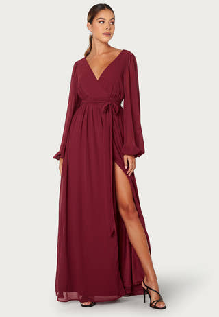 Long Sleeve Chiffon Dress