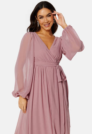 Long Sleeve Chiffon Dress
