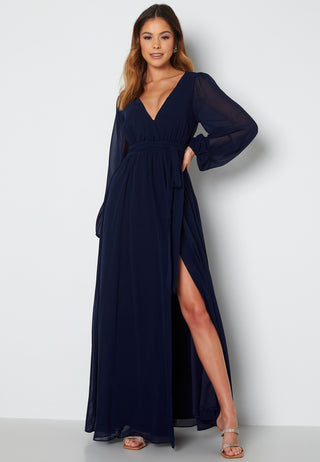 Long Sleeve Chiffon Dress