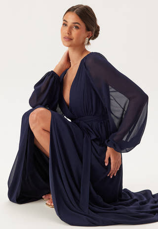 Long Sleeve Chiffon Dress