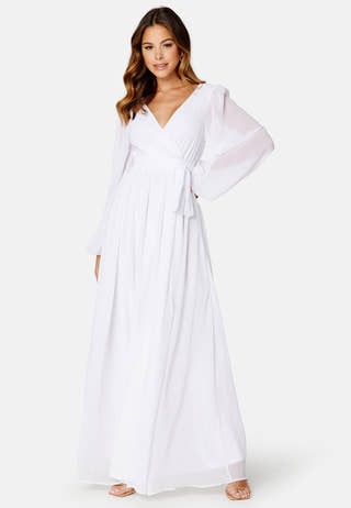 Long Sleeve Chiffon Maxi Dress