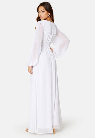 Long Sleeve Chiffon Maxi Dress