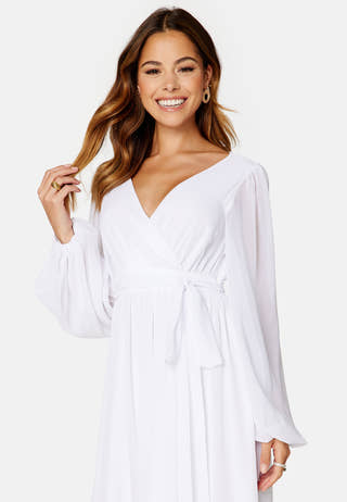 Long Sleeve Chiffon Maxi Dress