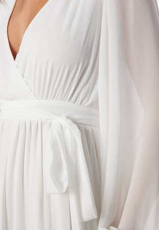 Long Sleeve Chiffon Maxi Dress