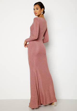 Long Sleeve Glitter Maxi Dress