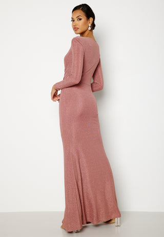 Long Sleeve Glitter Maxi Dress