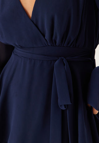 Long Sleeve Tiered Midi Dress