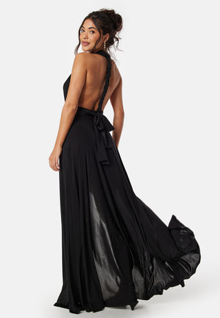 Multi Tie Maxi Dress Split