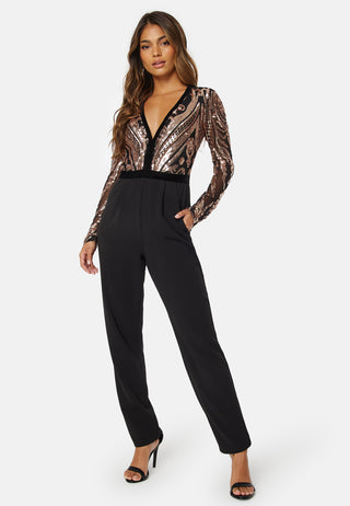 Sequin Bodice Jumpsuit
