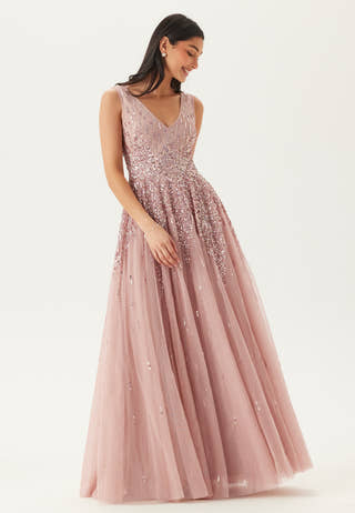 Sequin Sunray Sleeveless Maxi Dress