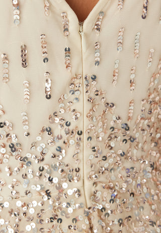 Sequin Sunray Sleeveless Maxi Dress