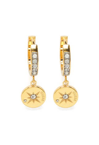 Compass Coin Earrings