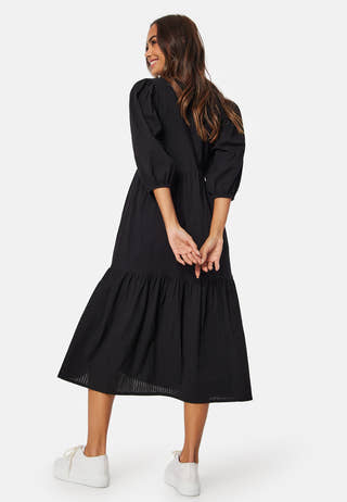 Balloon Sleeve Cotton Dress