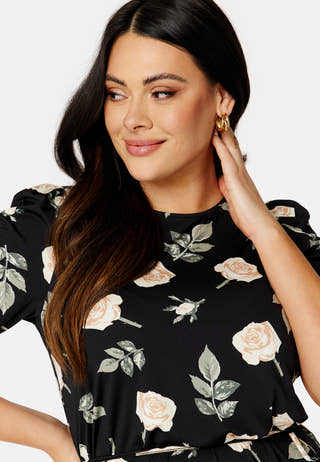 Blenda puff sleeve midi dress