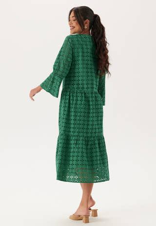 Broderie Anglaise Round Neck Dress