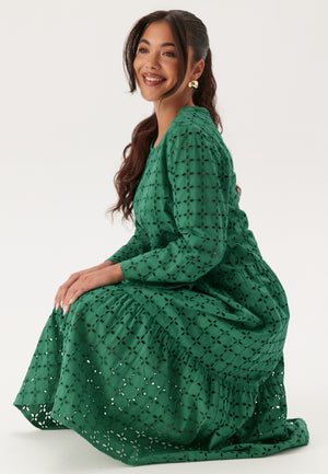 Broderie Anglaise Round Neck Dress