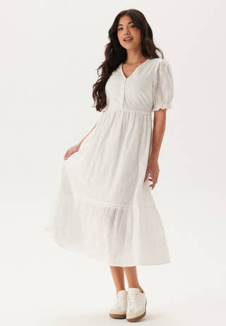 Broderie Anglaise V-Neck Dress