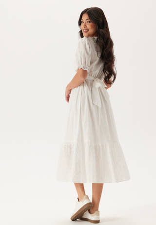 Broderie Anglaise V-Neck Dress