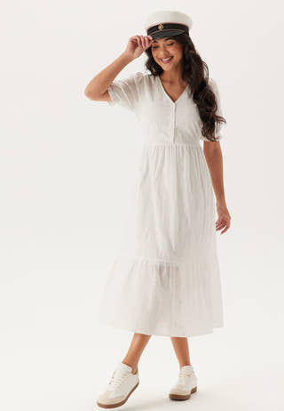Broderie Anglaise V-Neck Dress