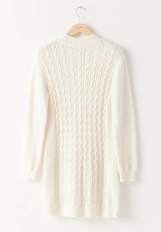 Cable Knit Sweater Dress