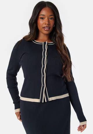 Contrast Knitted Cardigan