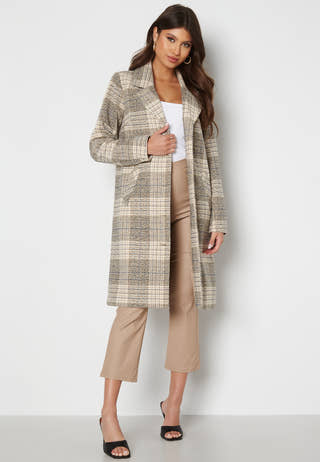 Corinne checked coat