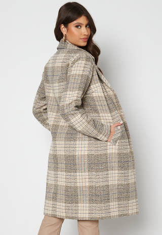 Corinne checked coat